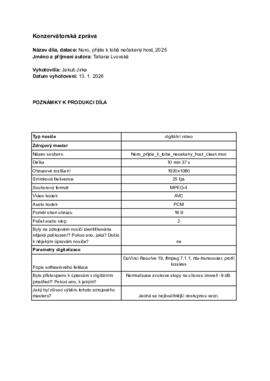 Konzervátorská zpráva