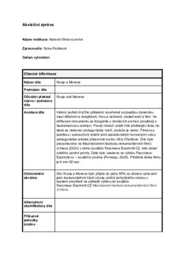 Akviziční zpráva