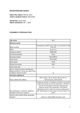 Konzervátorská zpráva